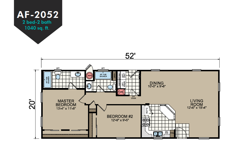 AF-2052 Floor Plan - Redman Homes American Freedom Series