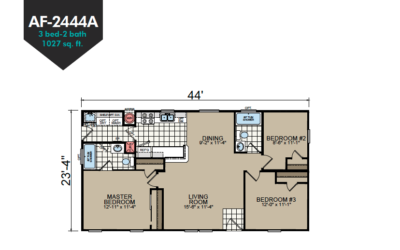 AF-2444A Floor Plan - Redman Homes American Freedom Series