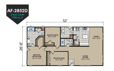 AF-2852D Floor Plan - Redman Homes American Freedom Series