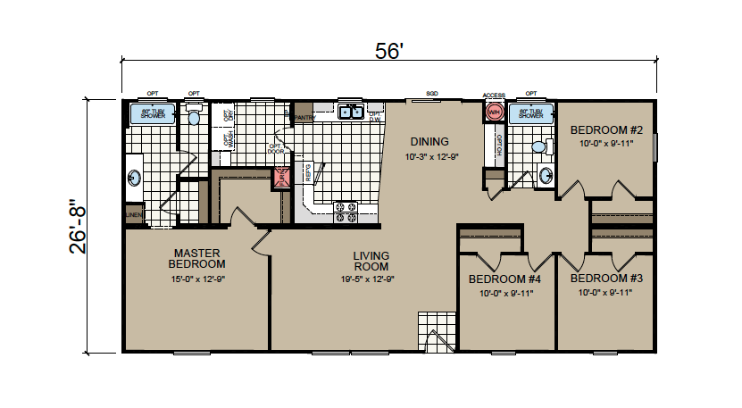 AF-2856F Floor Plan - Redman Homes American Freedom Series