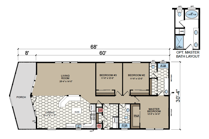 AF-3263 Floor Plan - Redman Homes American Freedom Series