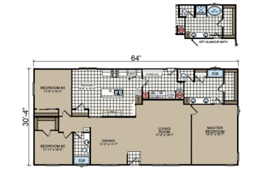 AF-3264 Floor Plan - Redman Homes American Freedom Series