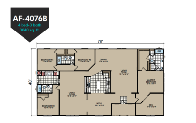 AF-4076B Floor Plan - Redman Homes American Freedom Series