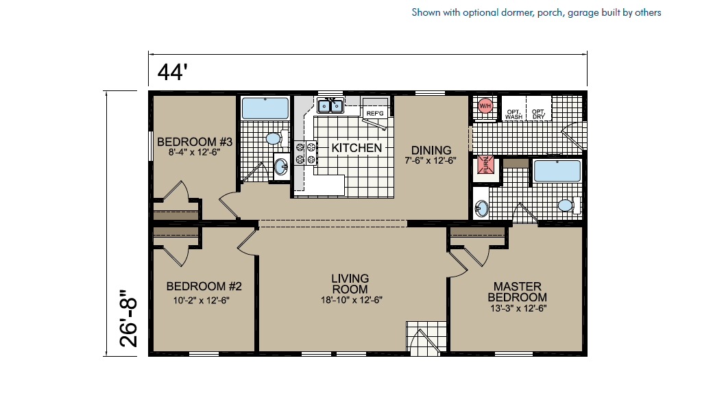 CN844 Floor Plan - Atlantic Homes Central Great Plains Series