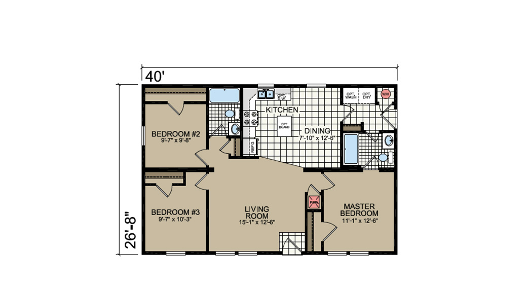 L-E24 Floor Plan - Atlantic Homes Lifestyle Series