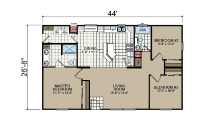 AF-2844 Floor Plan - Redman Homes American Freedom Series