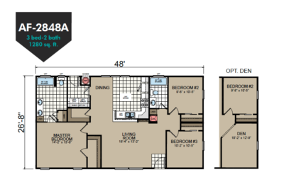 AF-2848A Floor Plan - Redman Homes American Freedom Series
