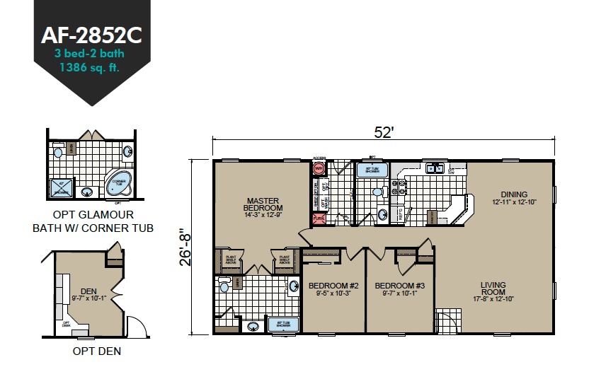 AF-2852C Floor Plan - Redman Homes American Freedom Series