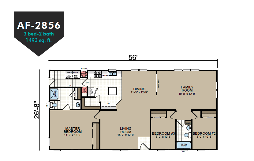AF-2856 Floor Plan - Redman Homes American Freedom Series