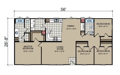 AF-2856F Floor Plan - Redman Homes American Freedom Series