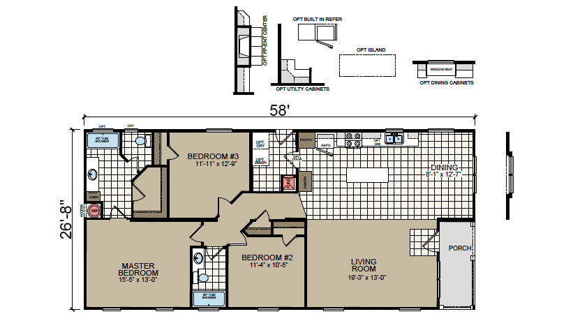 AF-2858 Floor Plan - Redman Homes American Freedom Series