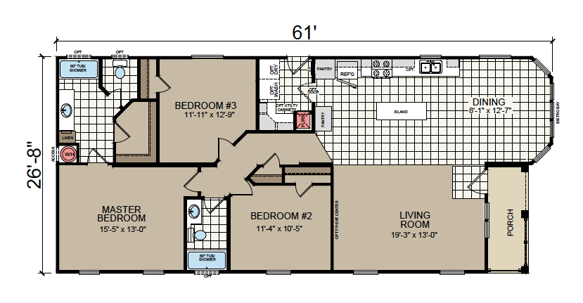 AF-2861 Floor Plan - Redman Homes American Freedom Series