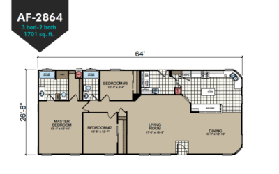 AF-2864 Floor Plan - Redman Homes American Freedom Series