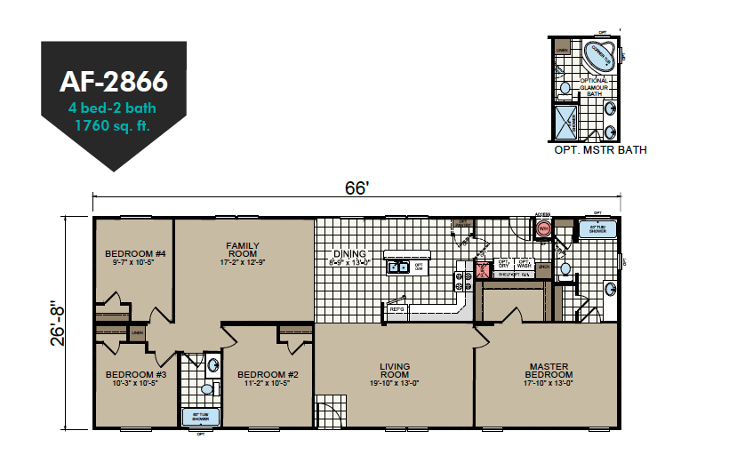 AF-2866 Floor Plan - Redman Homes American Freedom Series