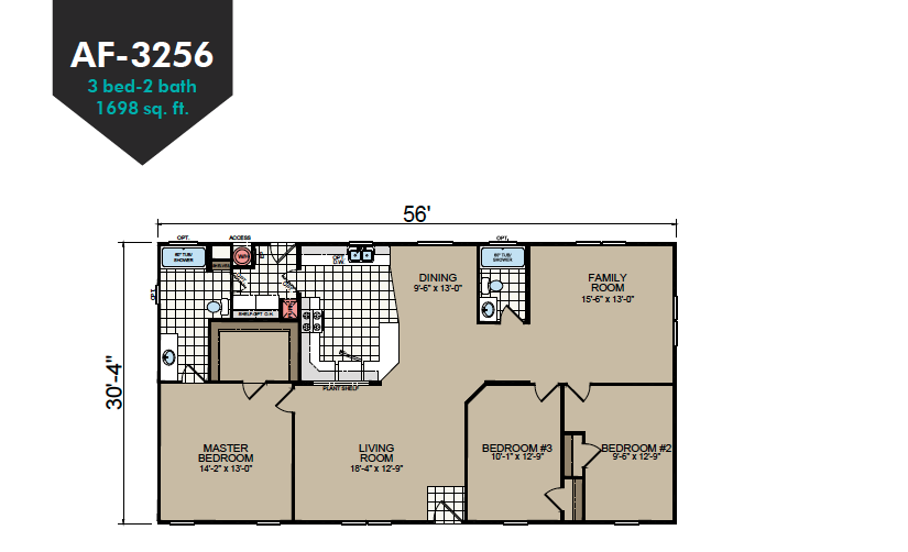 AF-3256 Floor Plan - Redman Homes American Freedom Series