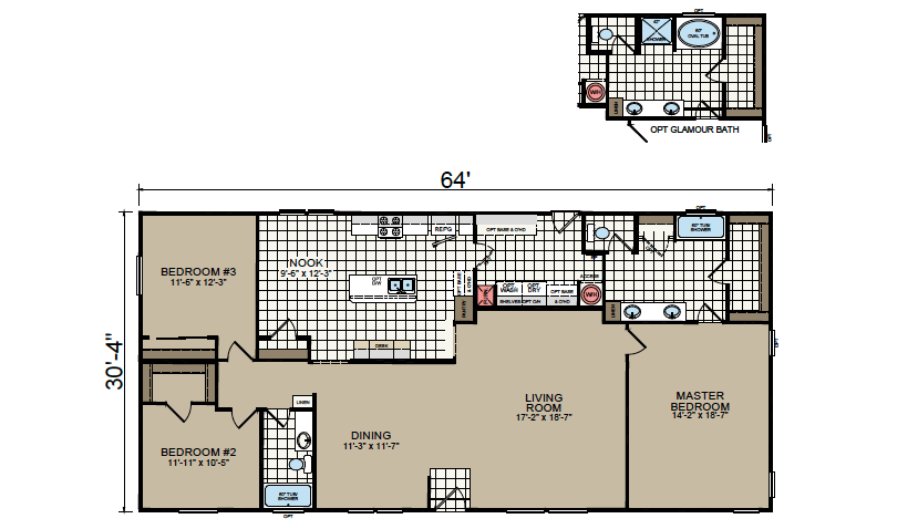 AF-3264 Floor Plan - Redman Homes American Freedom Series