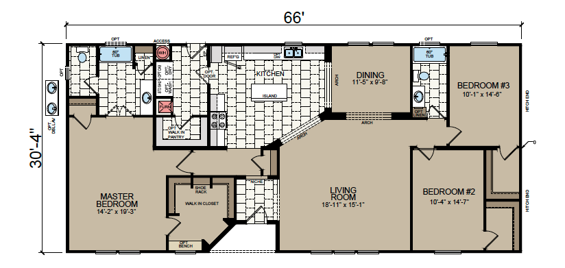 AF-3266 Floor Plan - Redman Homes American Freedom Series