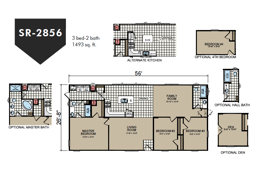 SR-2856 Redman Homes Sunrise Series Floor Plan