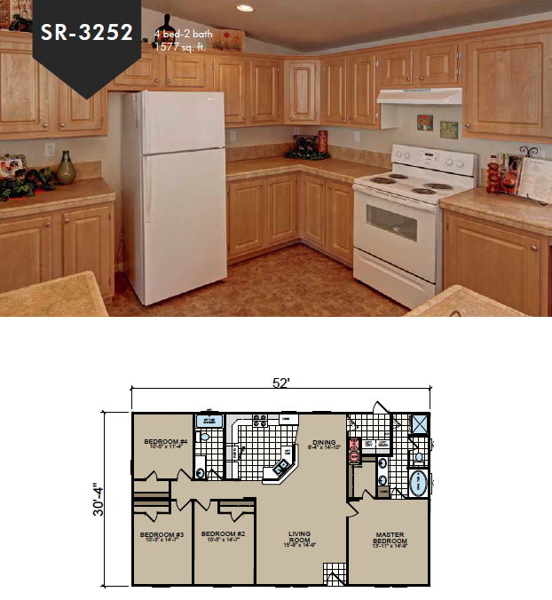 SR-3252 Redman Homes Sunrise Series Floor Plan